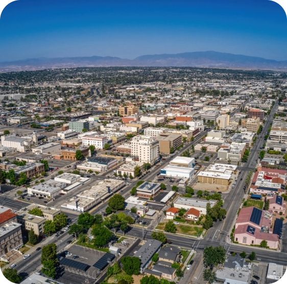 Aerial view of city