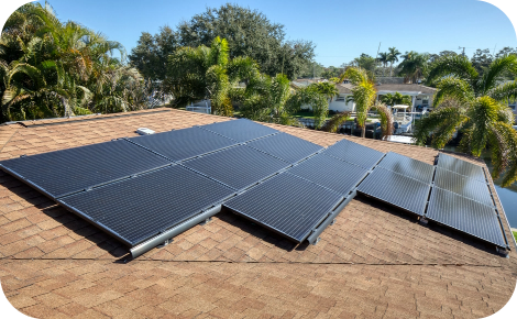 Solar Panels on a Roof