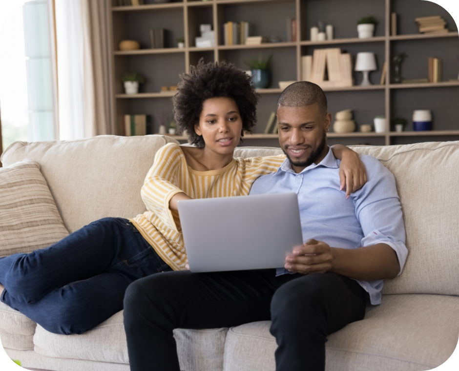 Couple on computer