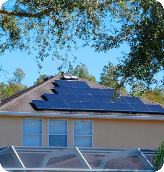 Solar panels on a roof