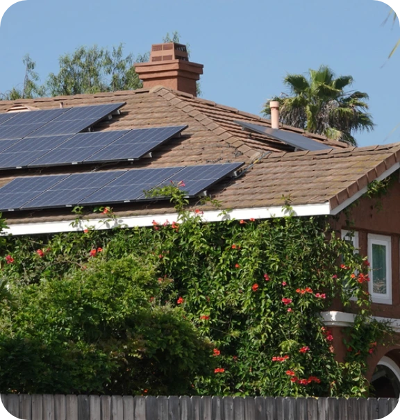 Solar panels on a roof